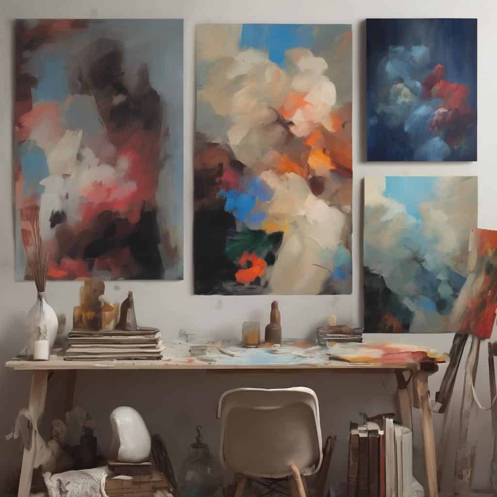 ζωντανή σύγχρονη τέχνη, νέοι δημιουργοί, αφηρημένα έργα, σύγχρονη καλλιτεχνική έκθεση, μοντέρνα εικαστικά.